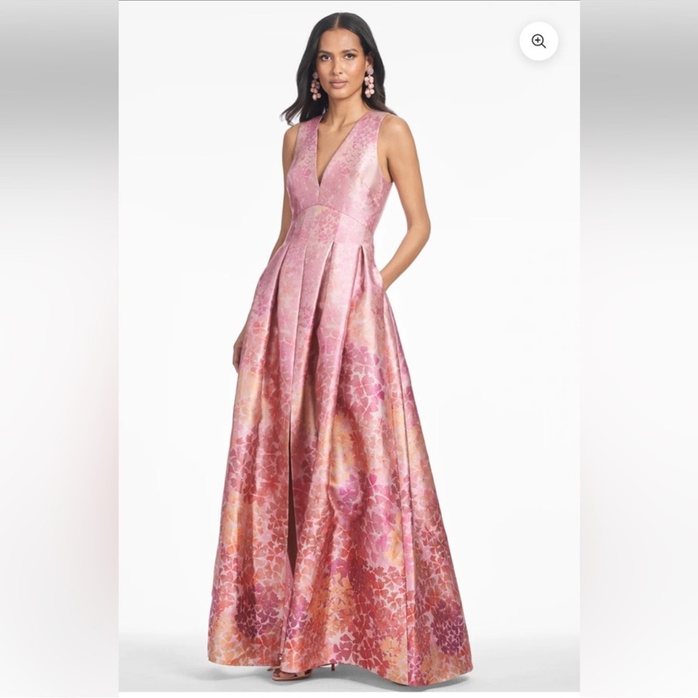 Sachin + Babi Brooke Gown Sunset Hydrangea